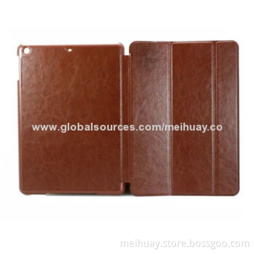 Leather Sleeve Case for iPad, with Three Folds